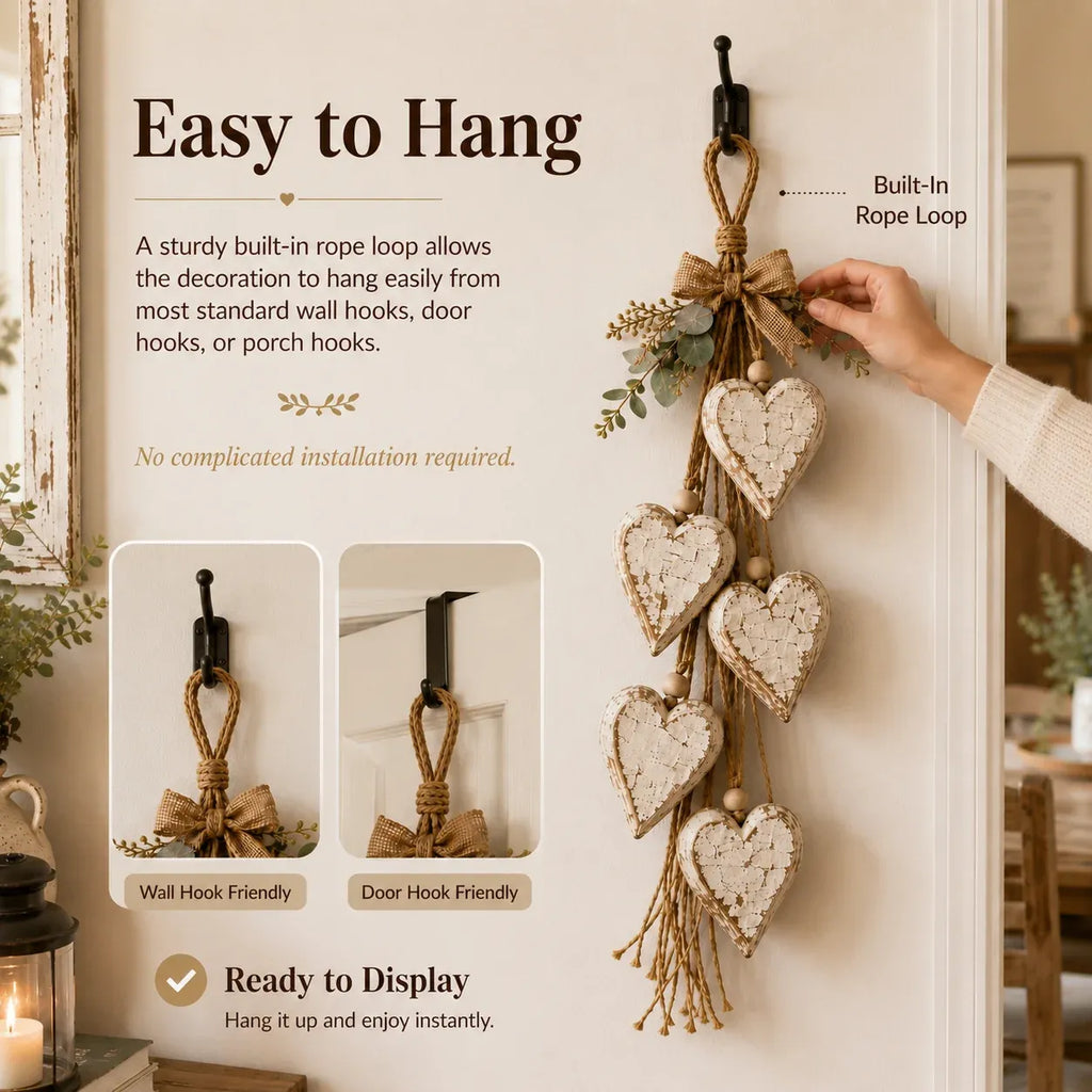 ⭐🍂🤎Hanging Heart Wall Decor