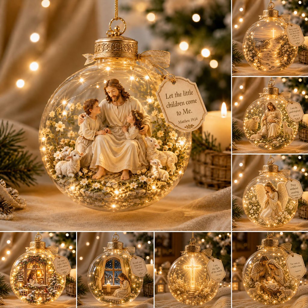 🔥3D Illuminated Christian Scripture Keepsake Ornaments