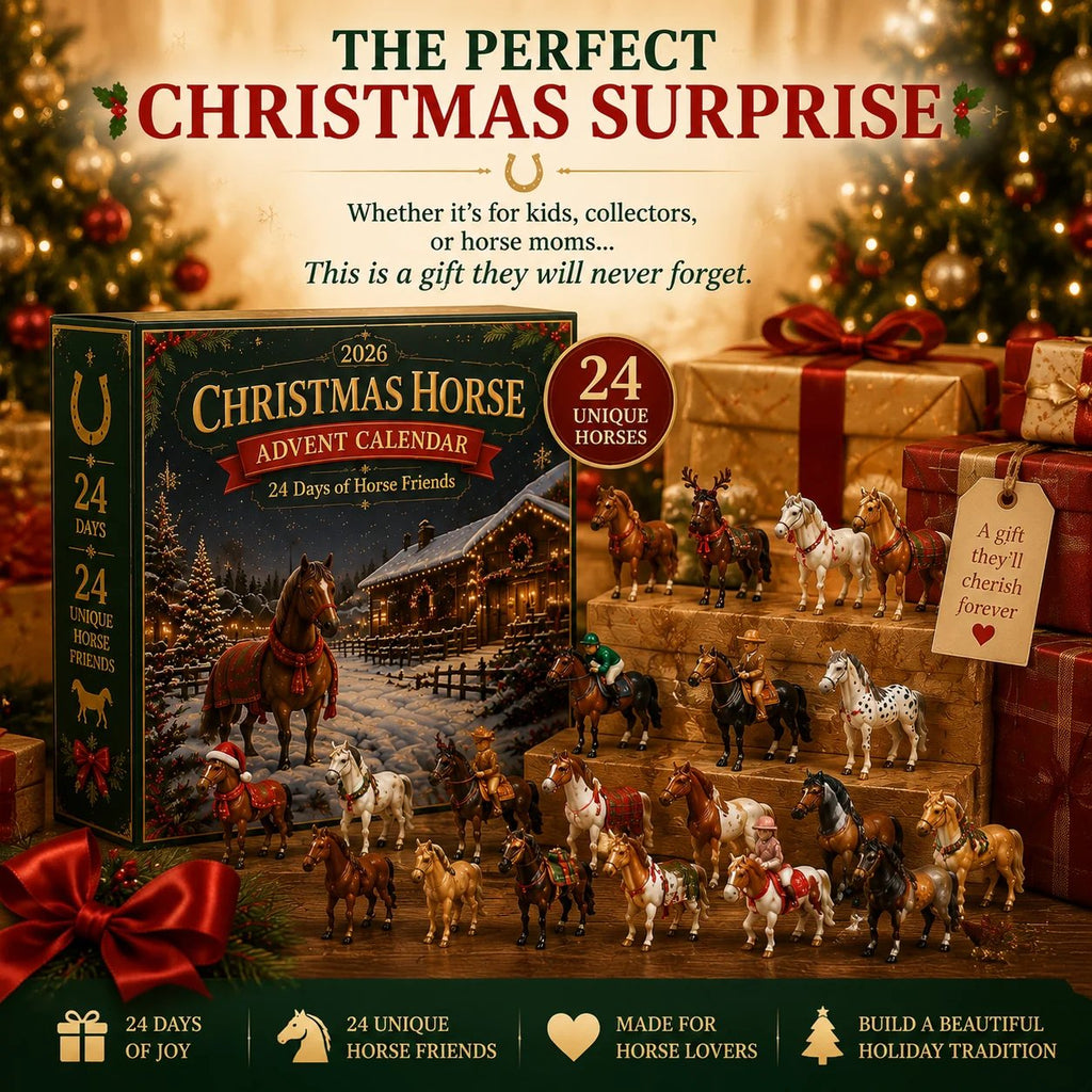 🐴 🎄 Christmas Horse Advent Calendar - 🎁💕24 Days of Horse Friends & Holiday Memories(📦Buy 2 Free Shipping)