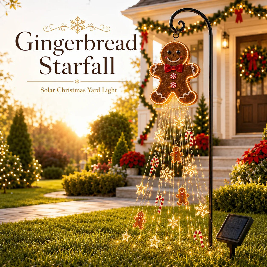 🎄 Gingerbread Magic Solar Holiday Yard Light