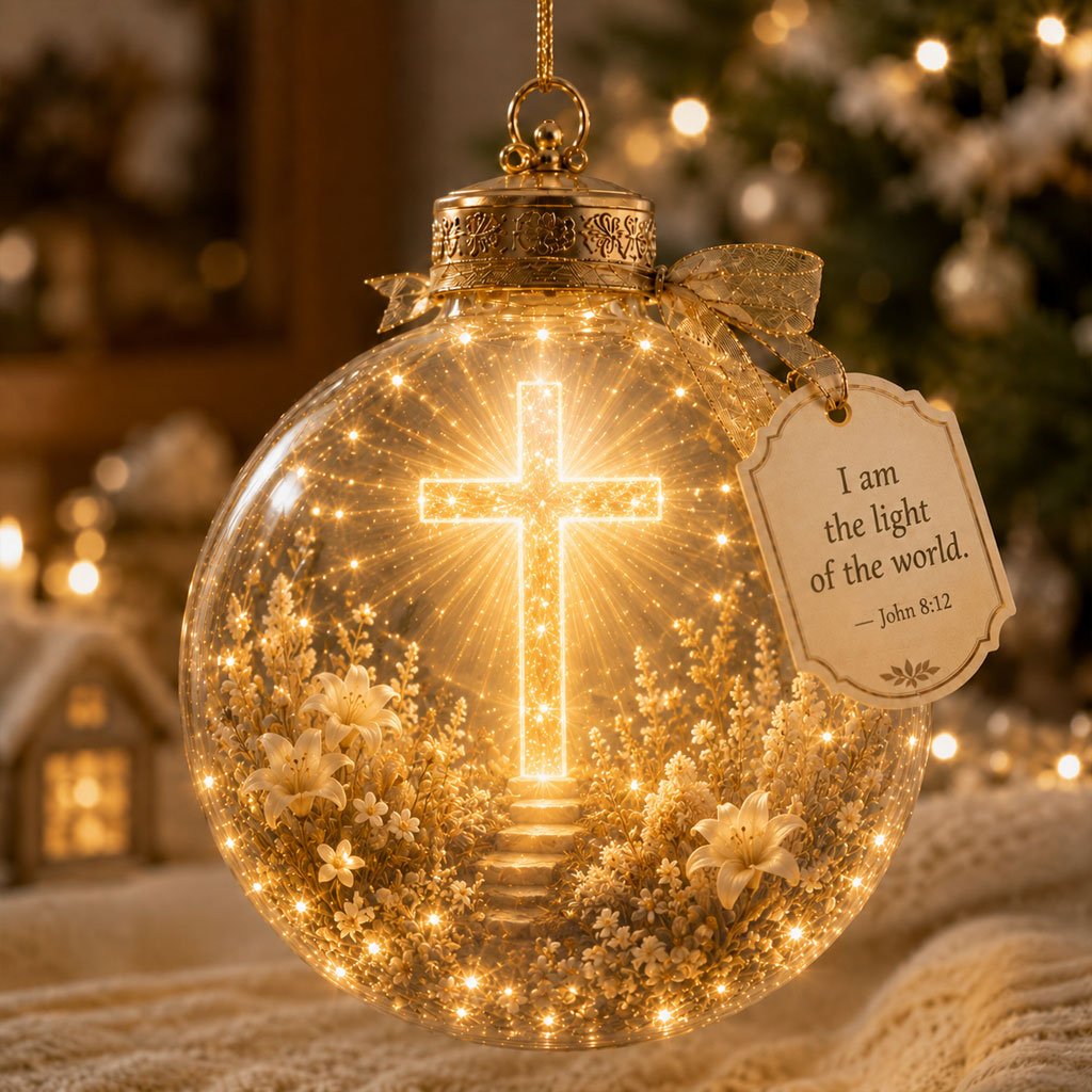 🔥3D Illuminated Christian Scripture Keepsake Ornaments