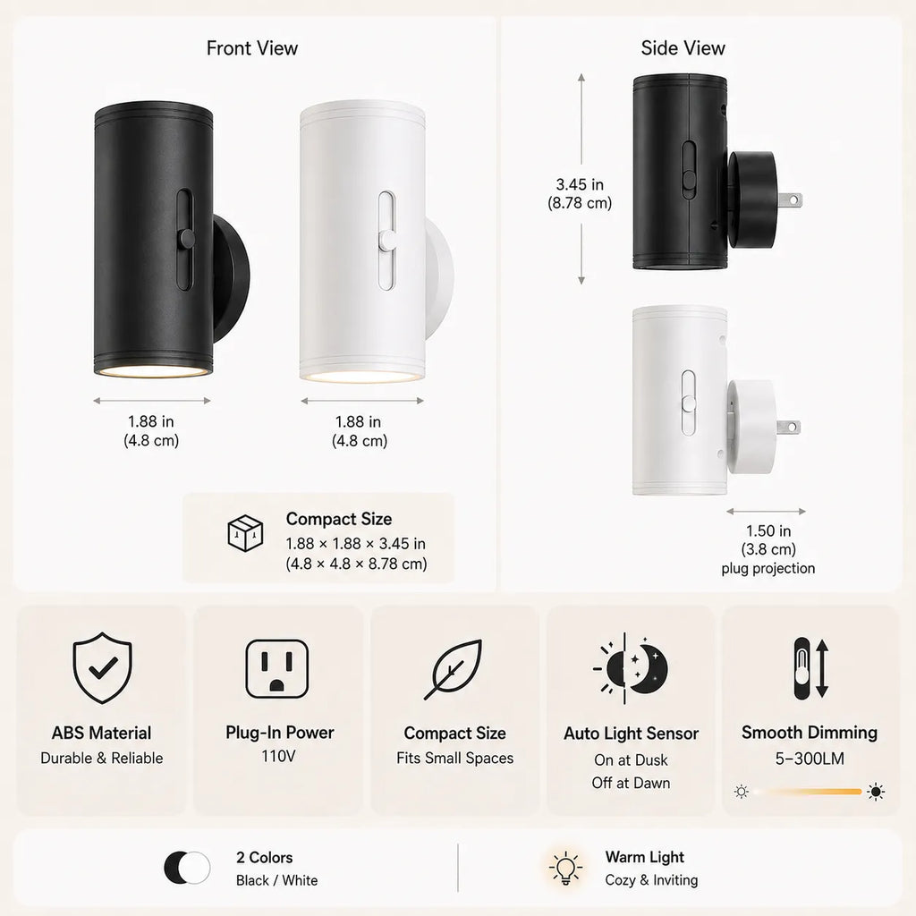 💡 Wireless Cylinder Wall Light — Cozy Glow Anywhere, No Wiring Needed! ✨🏠