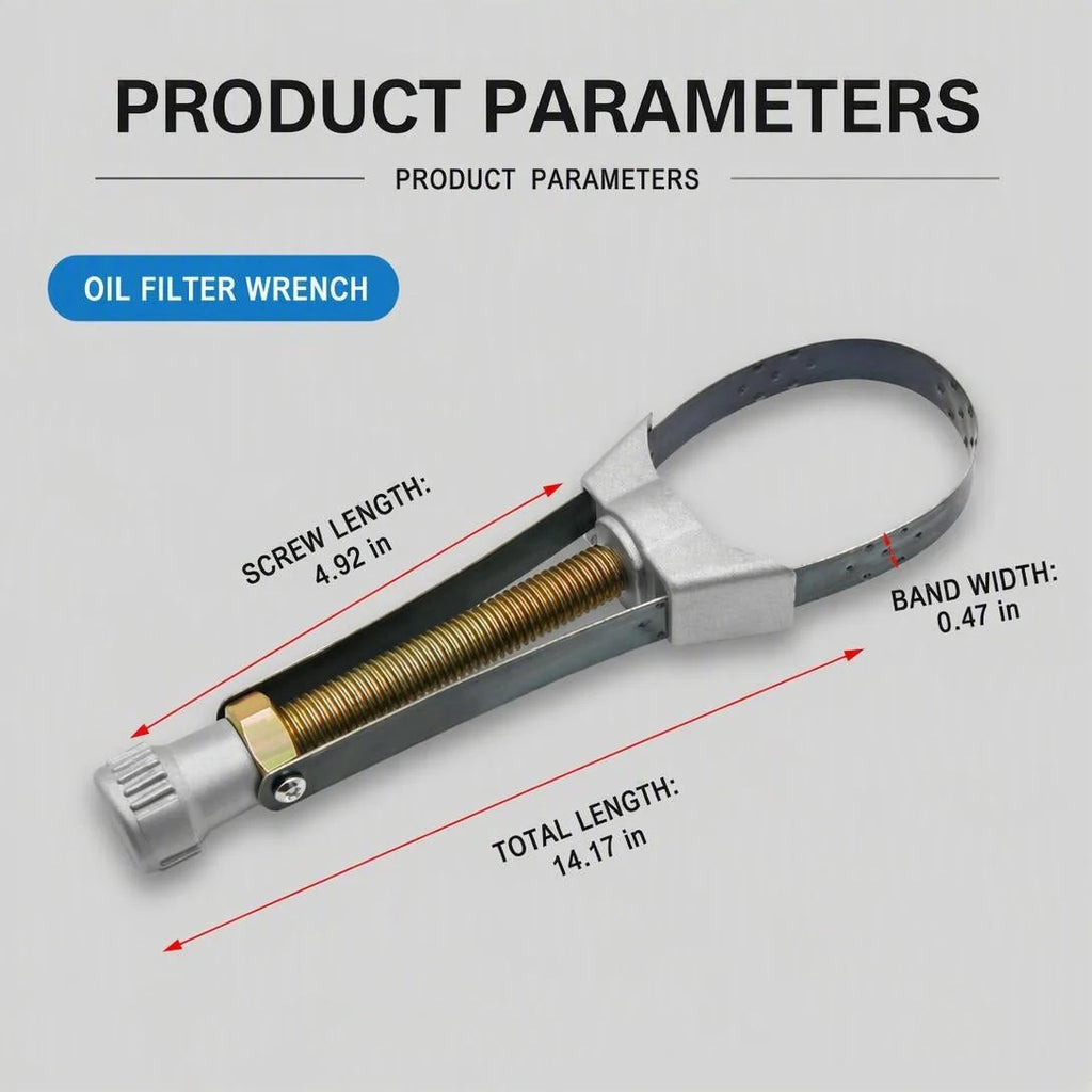 🎉🛠️NEW Auto Car Diameter Adjustable Oil Filter Removal Strap Wrench Tool