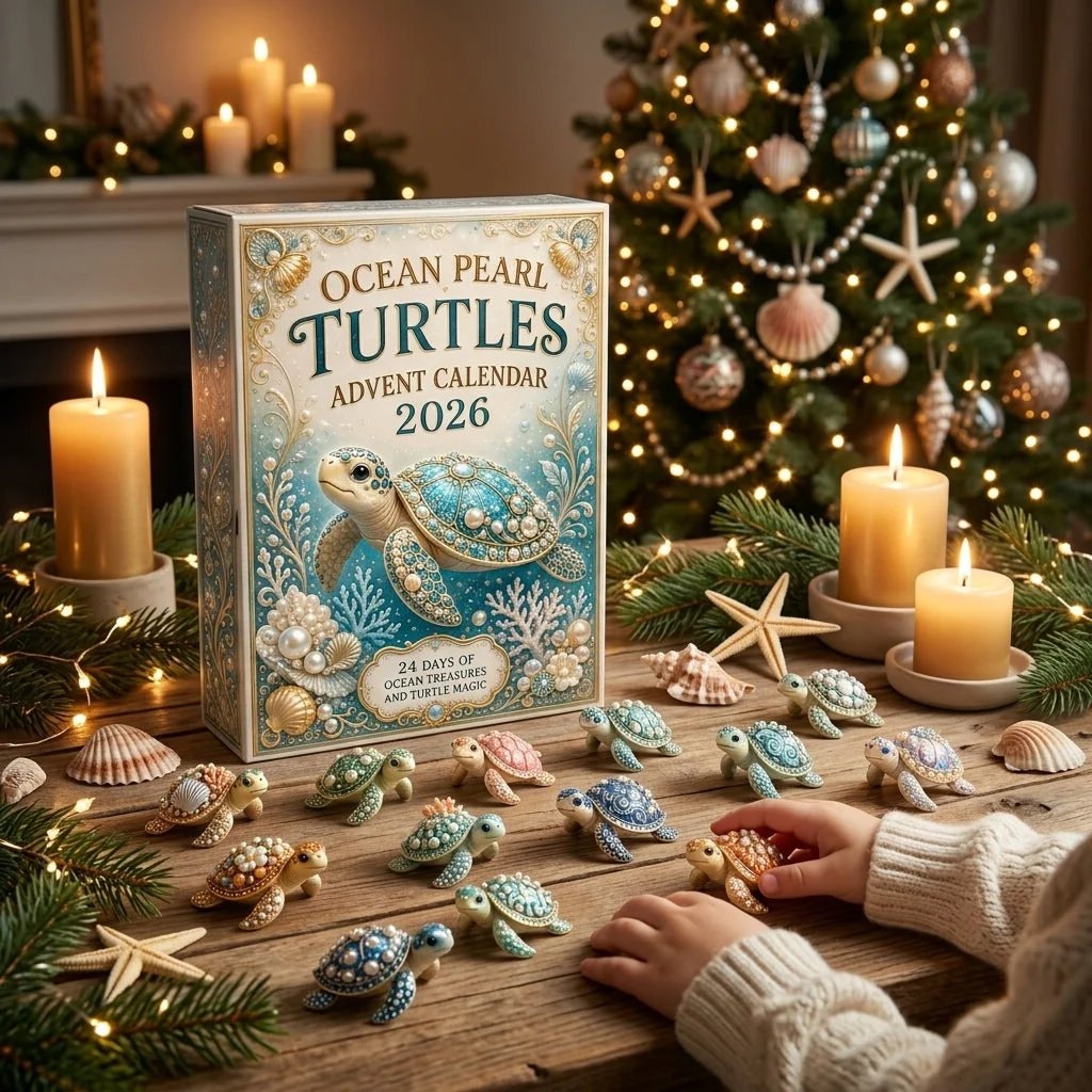 Ocean Pearl Turtles Advent Calendar 2026 – 24 Sea Turtle Collectibles