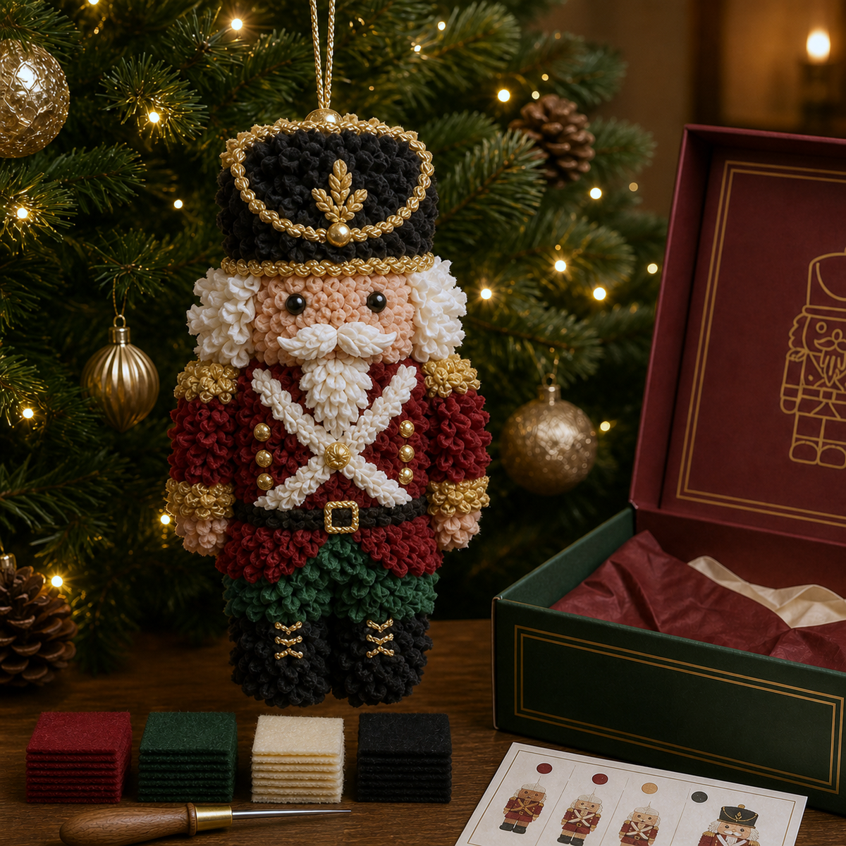 🔥49% Off Last Day 🔥 3D Fabric Poke Christmas Ornament Kit