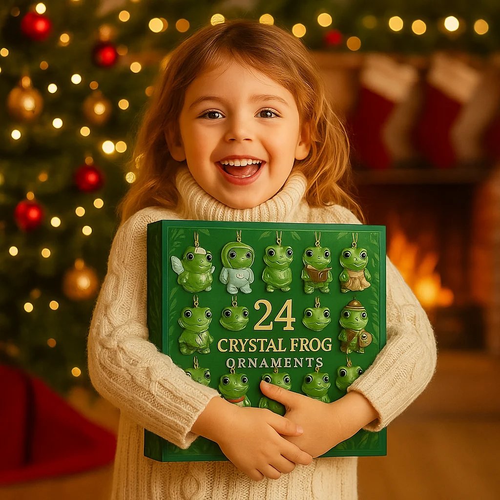 Frog Advent Calendar 2026 – 24 Crystal Forest Frog Ornaments