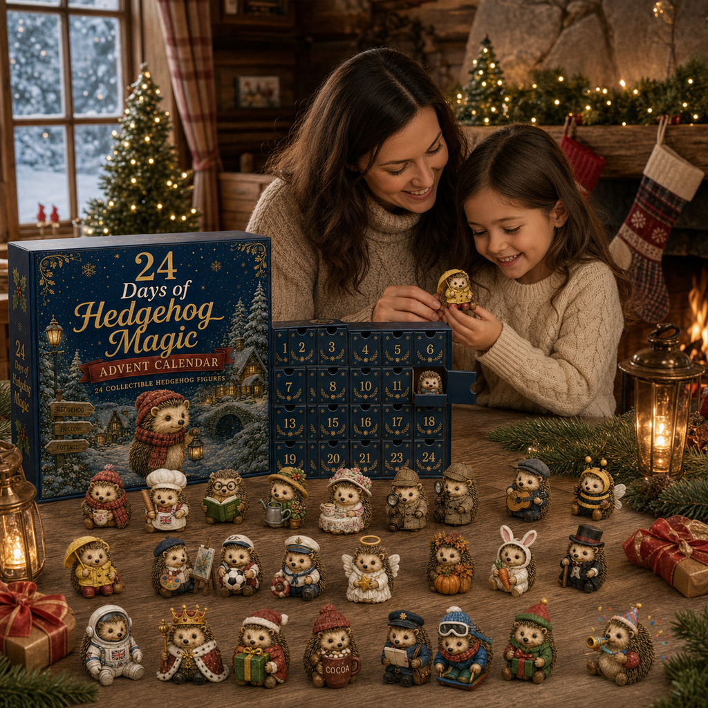 CHRISTMAS KICKOFF 49% OFF - 2026 Forest Hedgehogs Blind Box - 24‑Day Festive Countdown, Hedgehog Figurines Blind Box - Gift For Hedgehog Lovers