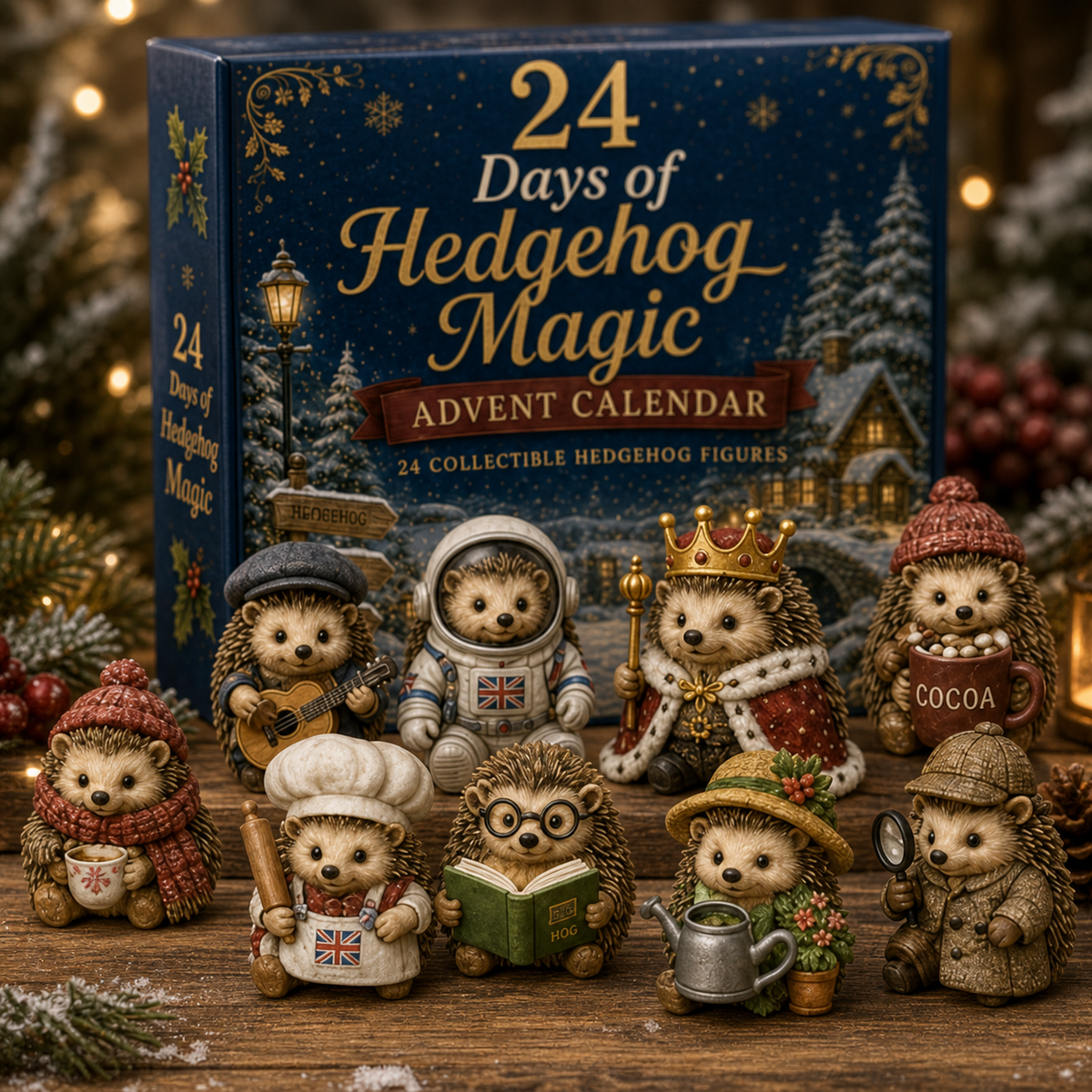 CHRISTMAS KICKOFF 49% OFF - 2026 Forest Hedgehogs Blind Box - 24‑Day Festive Countdown, Hedgehog Figurines Blind Box - Gift For Hedgehog Lovers
