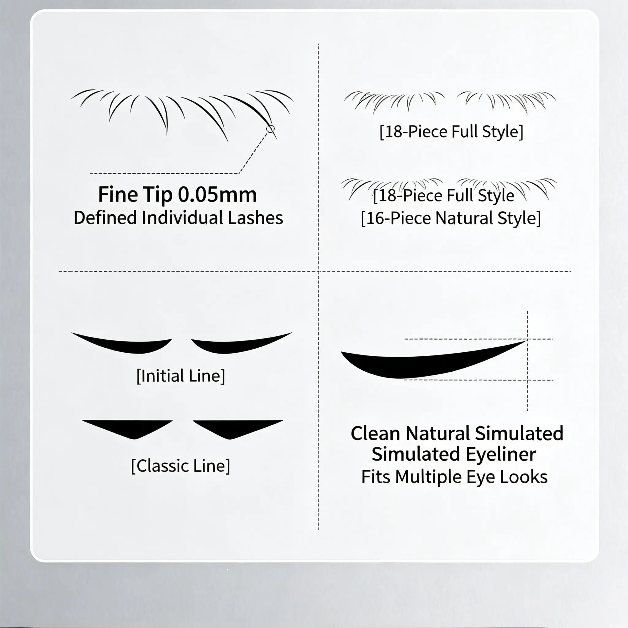🥳2026 HOT SALE🥳💋50K+ SOLD!🔥 50% OFF! 3-in-1 Kit: Eyeliner and Lower Lash Stamp