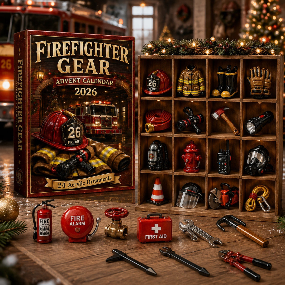 Firefighter Gear Advent Calendar 2026 – 24 Acrylic Charm Surprises
