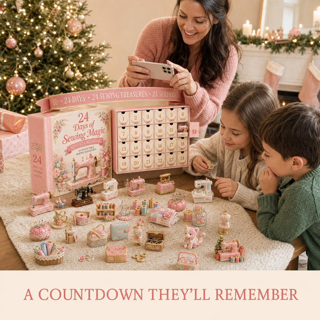 24 Days of Sewing Magic Advent Calendar – 24 Collectible Sewing Miniatures for Crafters, Quilters & Sewing Lovers