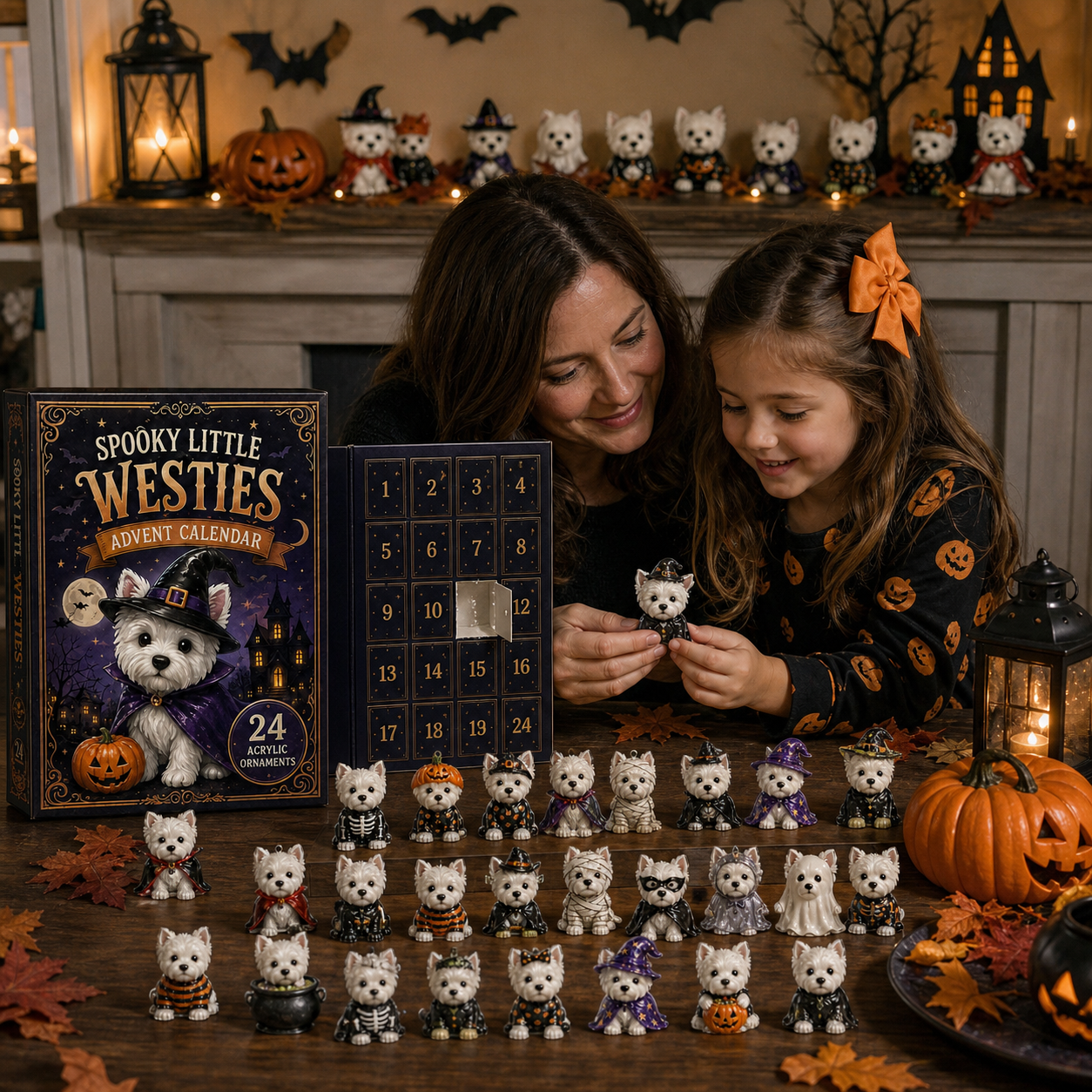 HALLOWEEN KICKOFF 49% OFF - Spooky Little Westies Advent Calendar 2026 - 24-Day Festive Countdown - Gift For West Highland Terrier Lovers