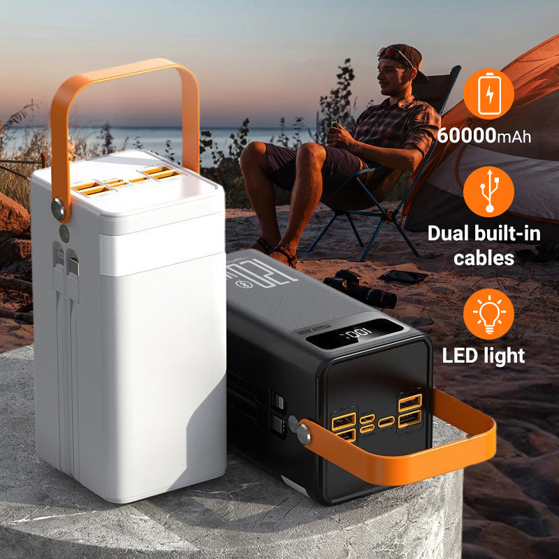 💥50% OFF!⛺🔋 60000mAh High Capacity Power Bank with LED Light