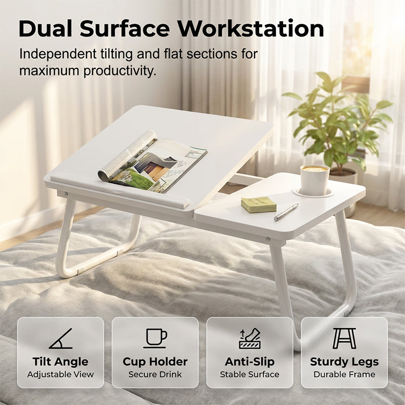 Foldable Lap Desk with Cup Holder